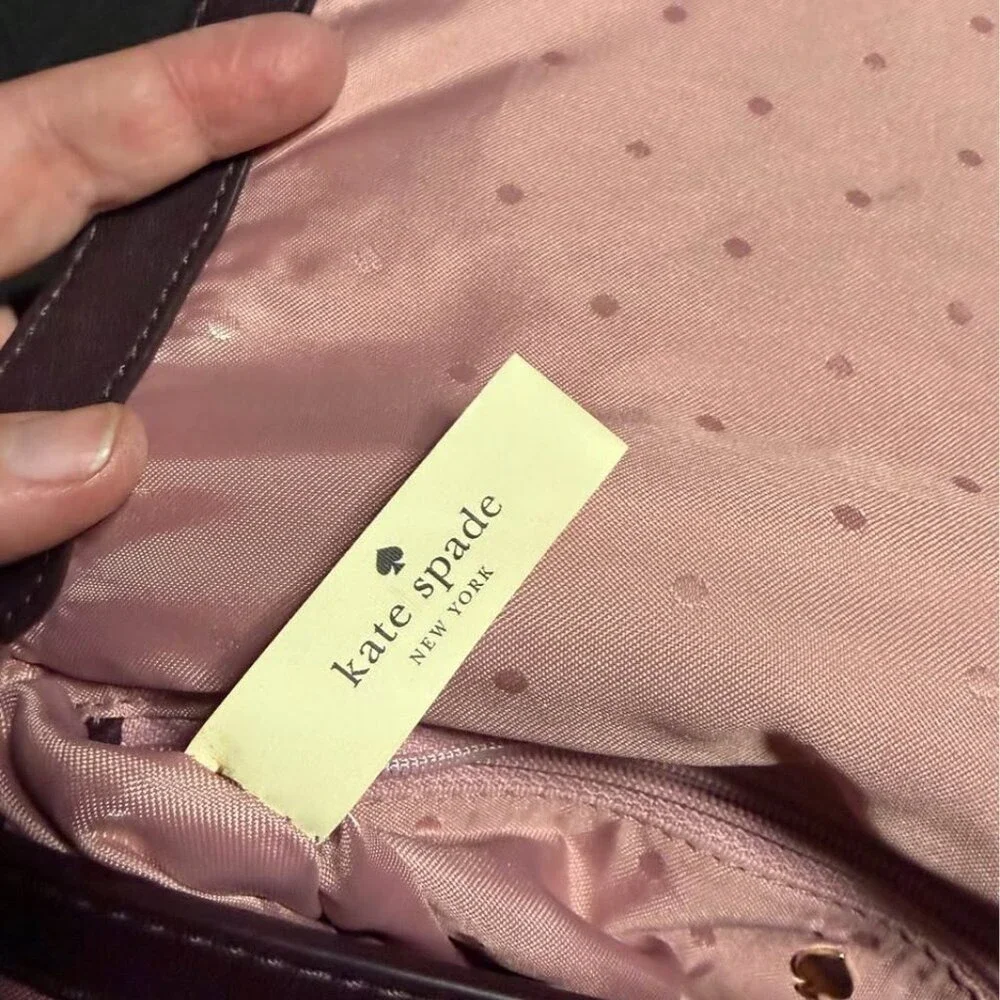 Kate Spade Emerson Place Lenia Quilted Leather Chain Shoulder Bag Plum